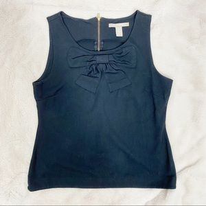 Banana Republic Black Sleeveless Top with Bow XS
